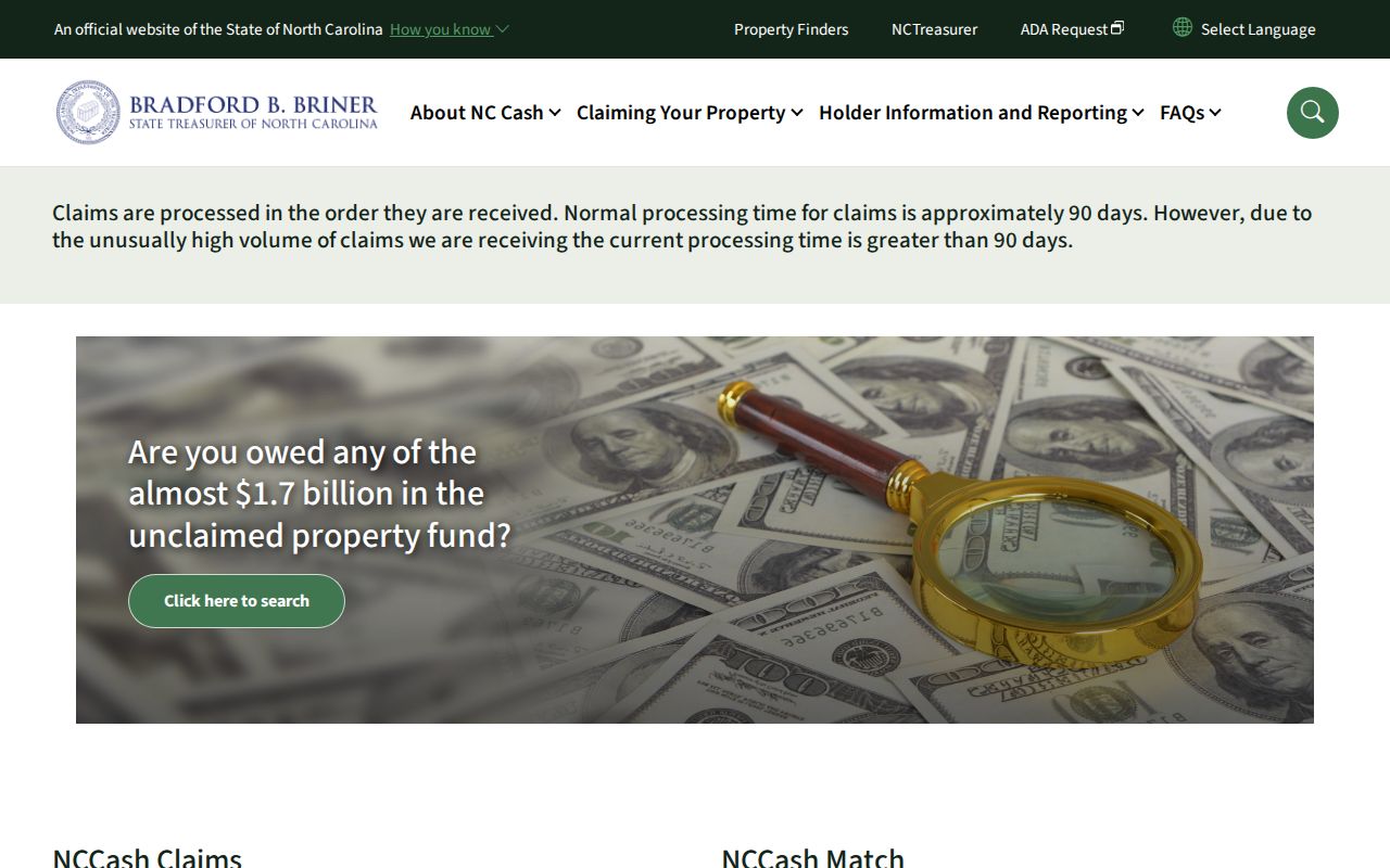 High Point people search through the NC Cash name lookup