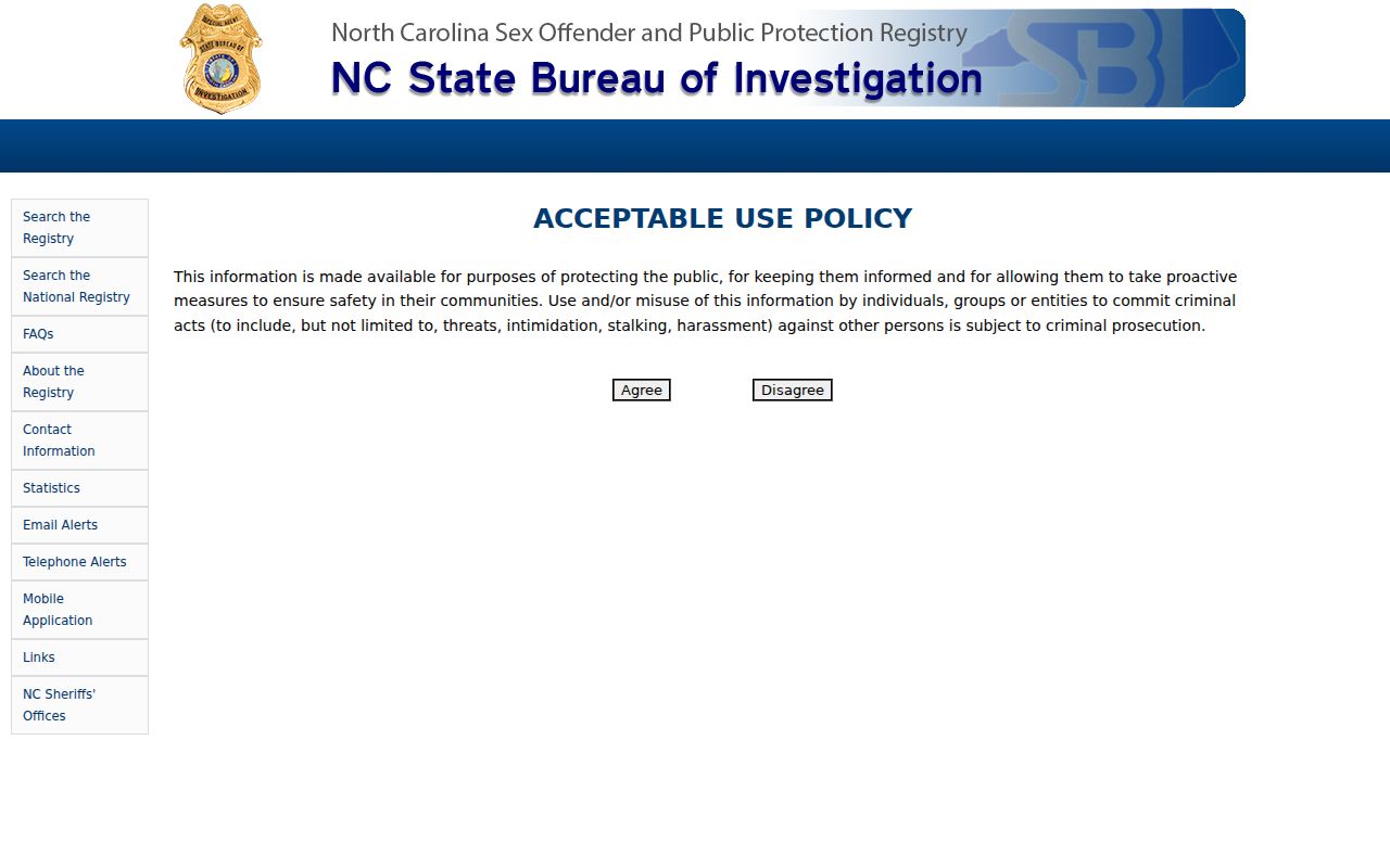 High Point public records search in the North Carolina offender registry