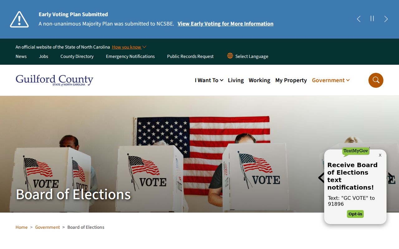 Guilford elections office for High Point voter records